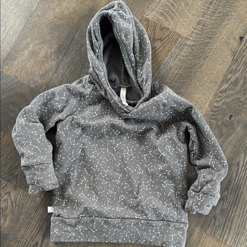 Gray Starry Kids Hoodie